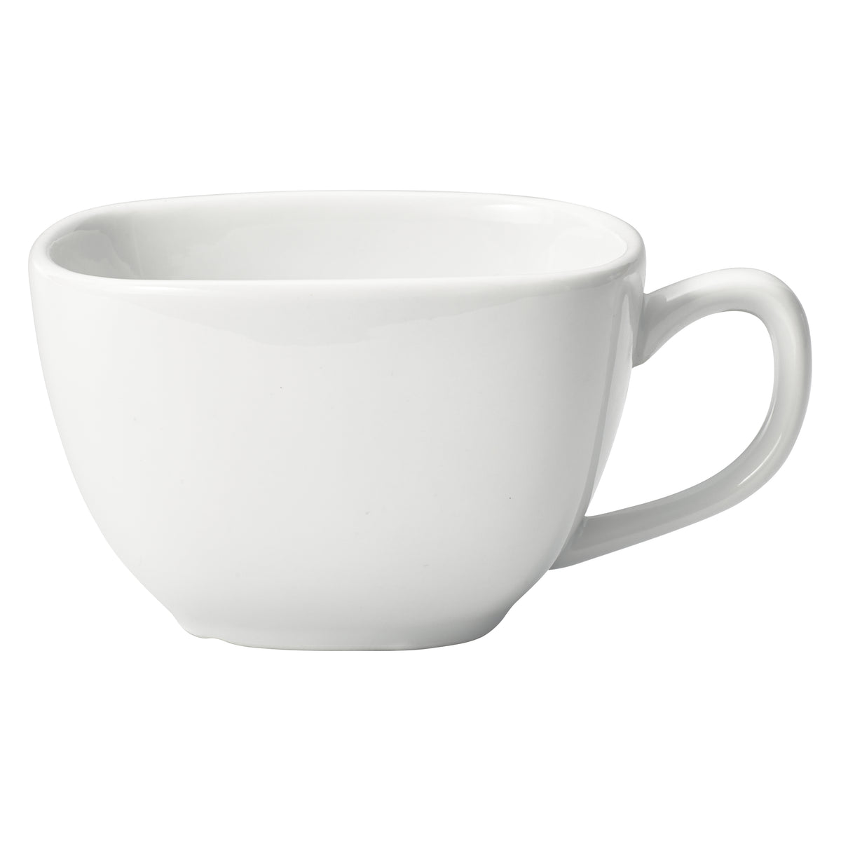 Winco RCC-8 Royalsquare Coffee Cup, 8 oz, 3-3/4" L x 3-3/4" W x 2-1/2" H, White Porcelain - 1 Dozen | 8 - 9 oz