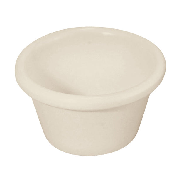 Winco RP-3B 3 oz Bone Melamine Ramekin, Heat-Resist to 212°F, Dishwasher-Safe - 1 Dozen | 0" Wide