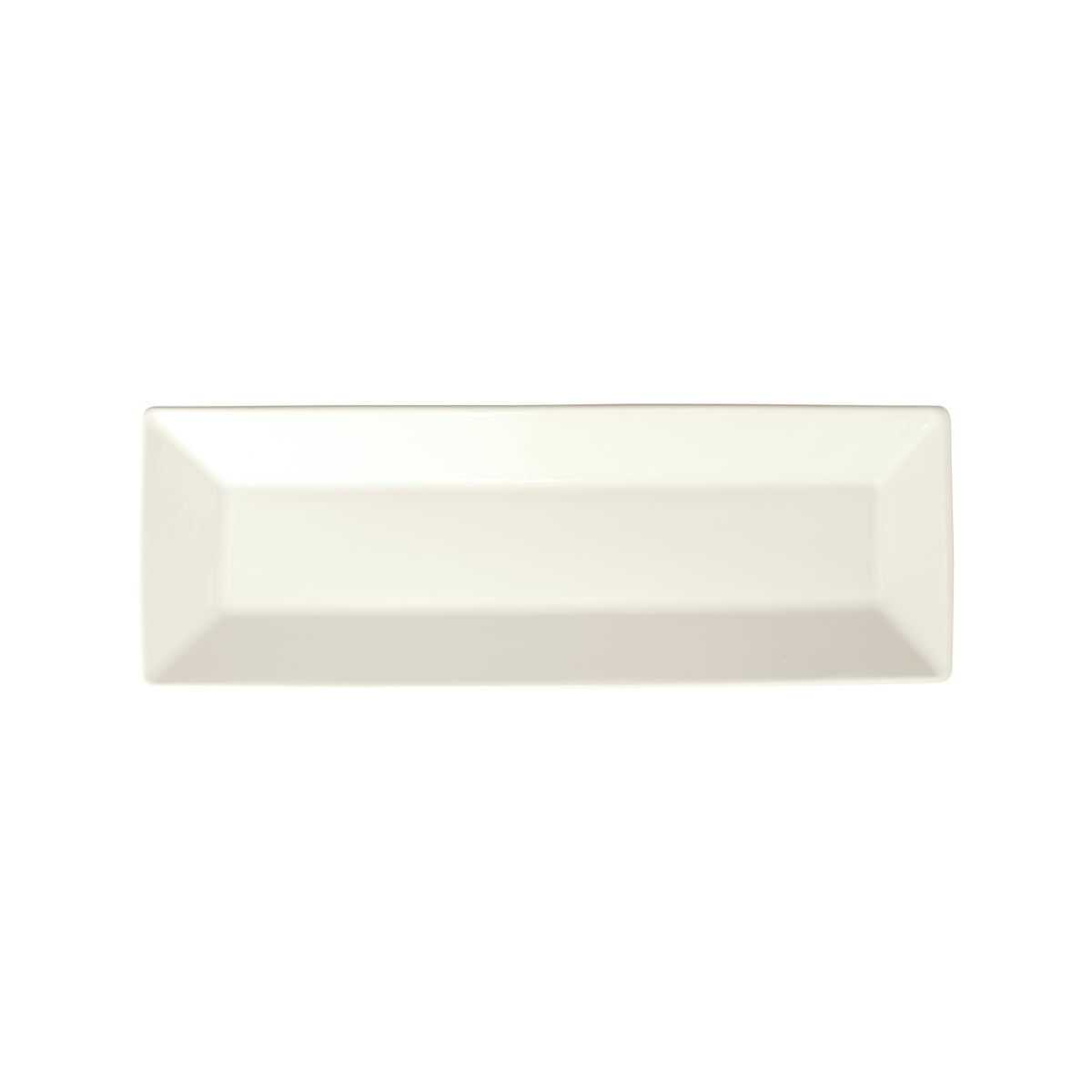 Winco RPR-12-AW Porcelain Platter 12" x 4" x 0.75", American White, Royalsquare - 1 Dozen