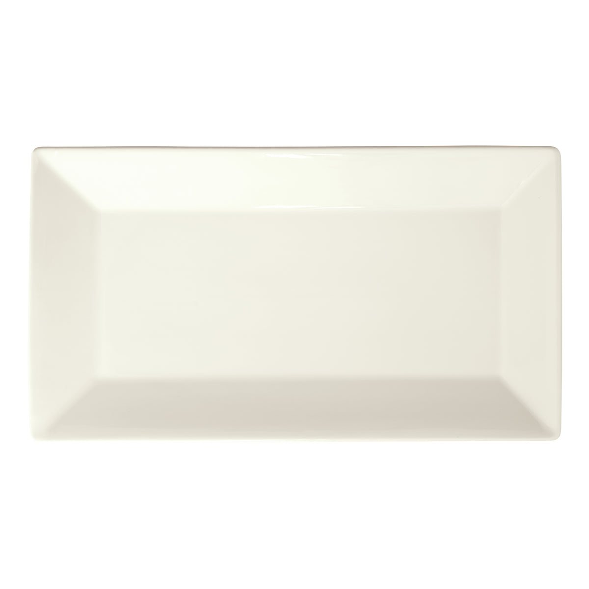 Winco RPR-14-AW China Platter, 14-1/2" W x 8-1/4" D x 1-1/4" H, Porcelain, White - 1 Dozen