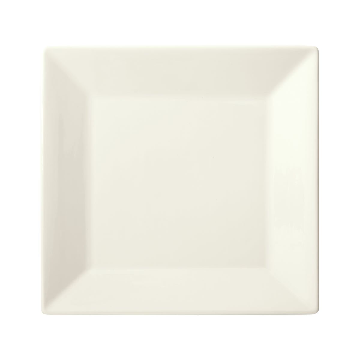 Winco RPS-10-AW 10" x 10" Square Porcelain China Plate, American White Finish, 1 Dozen