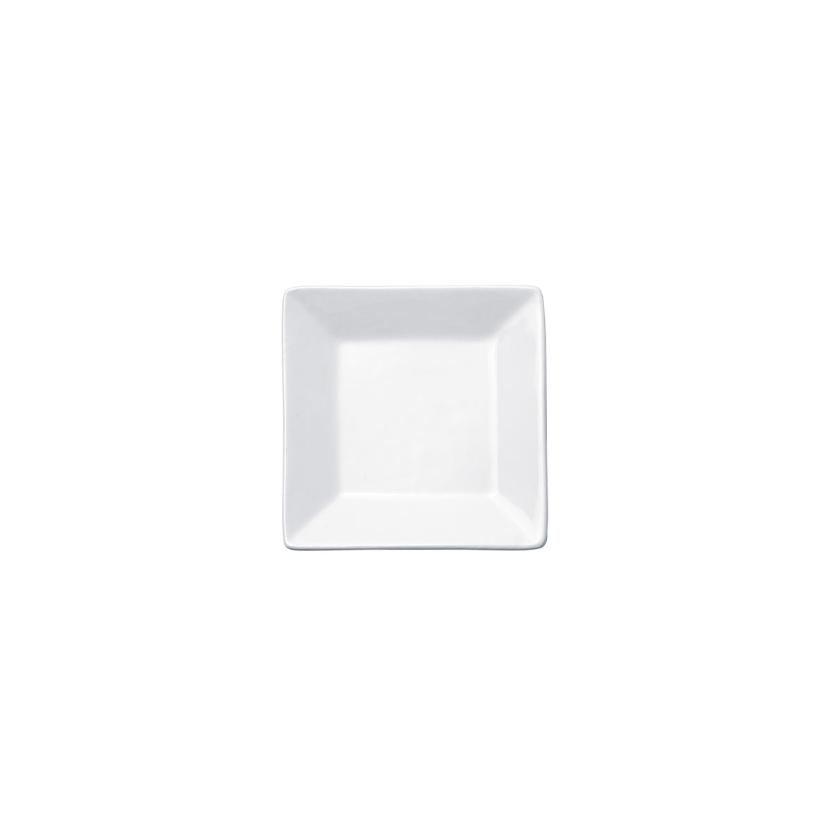 Winco RPS-4 Royalsquare Square Plate, 4" L x 4" W x 1/2" H, White Porcelain - 1 Dozen