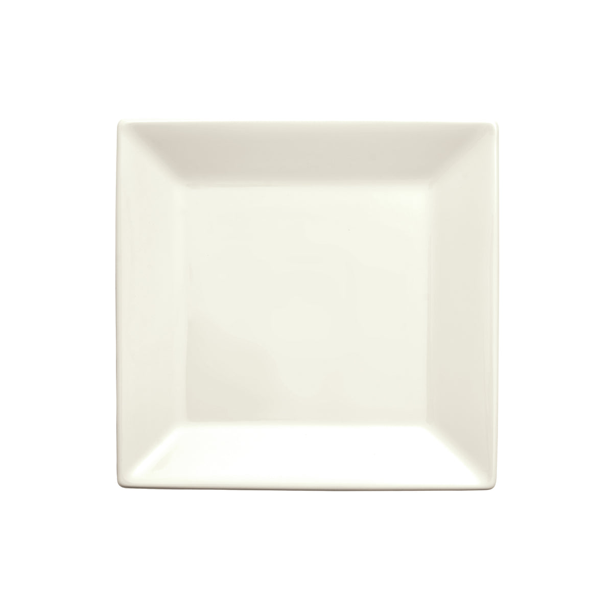 Winco RPS-8-AW Square China Plate, 8" x 8" x 3/4" Porcelain, American White Finish - 1 Dozen