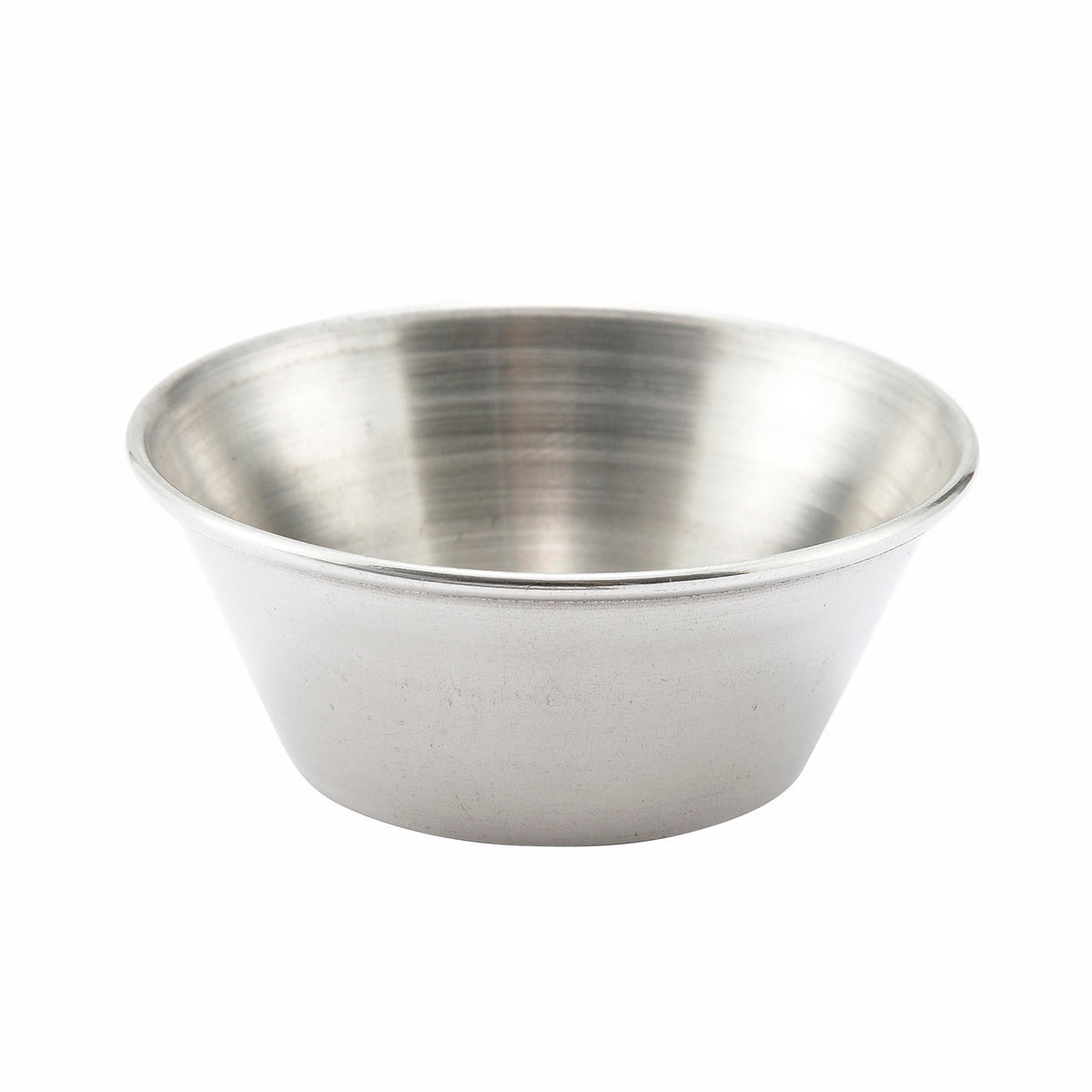 Winco SCP-15 Stainless Steel Round Sauce Cup, 1.5 oz Capacity, Durable Finish - 1 Dozen | 1 oz