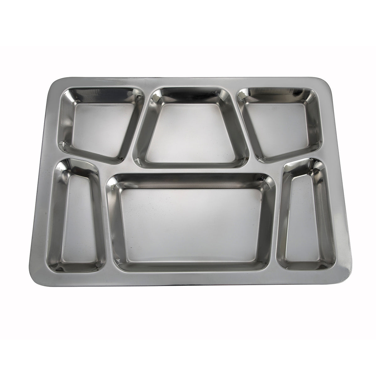 Winco SMT-2 Mess Tray, (6) Compartments, 15-1/2" X 11-1/2", Style B, Rectangular