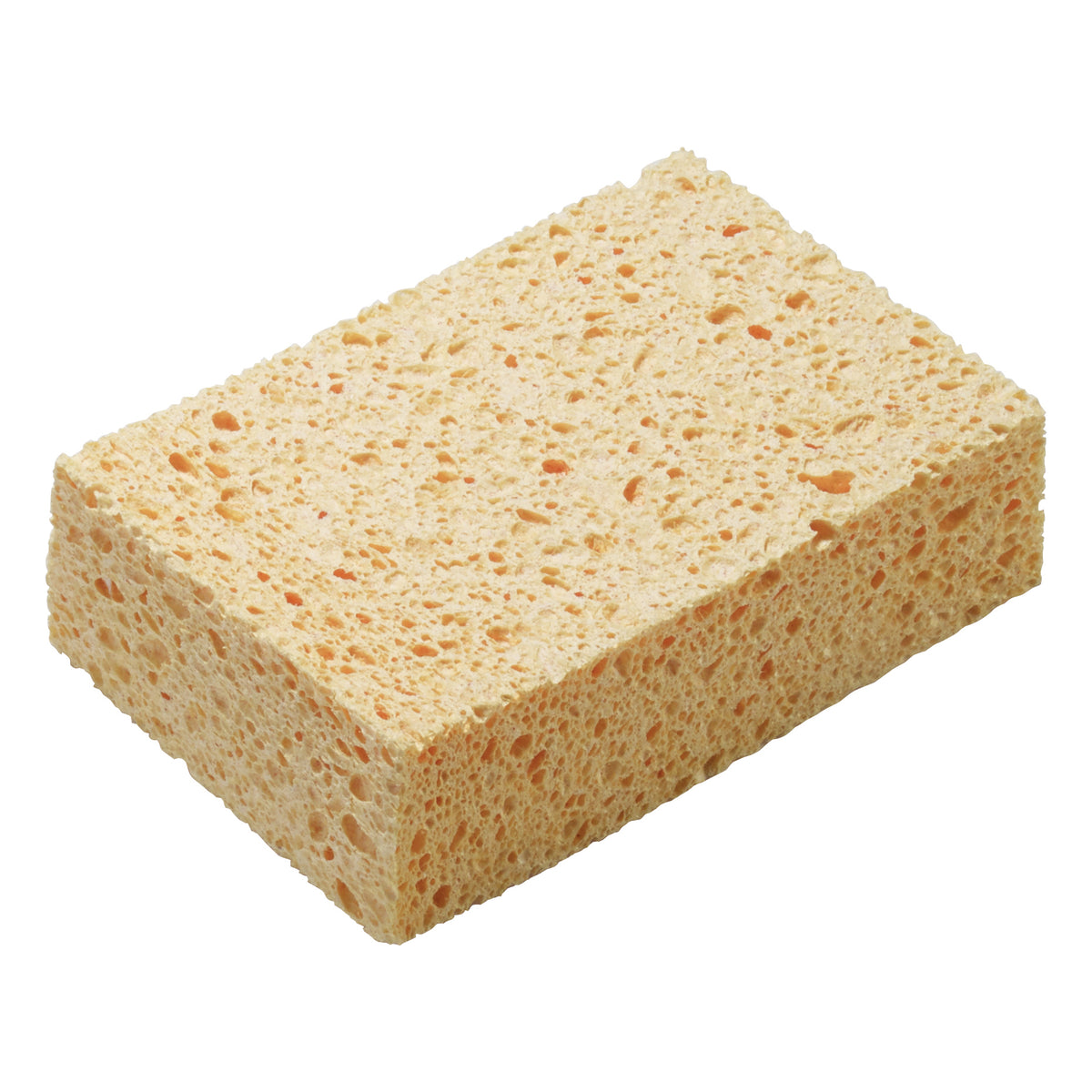 Winco SP-C64Y Yellow Cellulose Scrubbing Sponge, 6" L x 4.2" W x 1.6" H, Biodegradable - 3/Pack