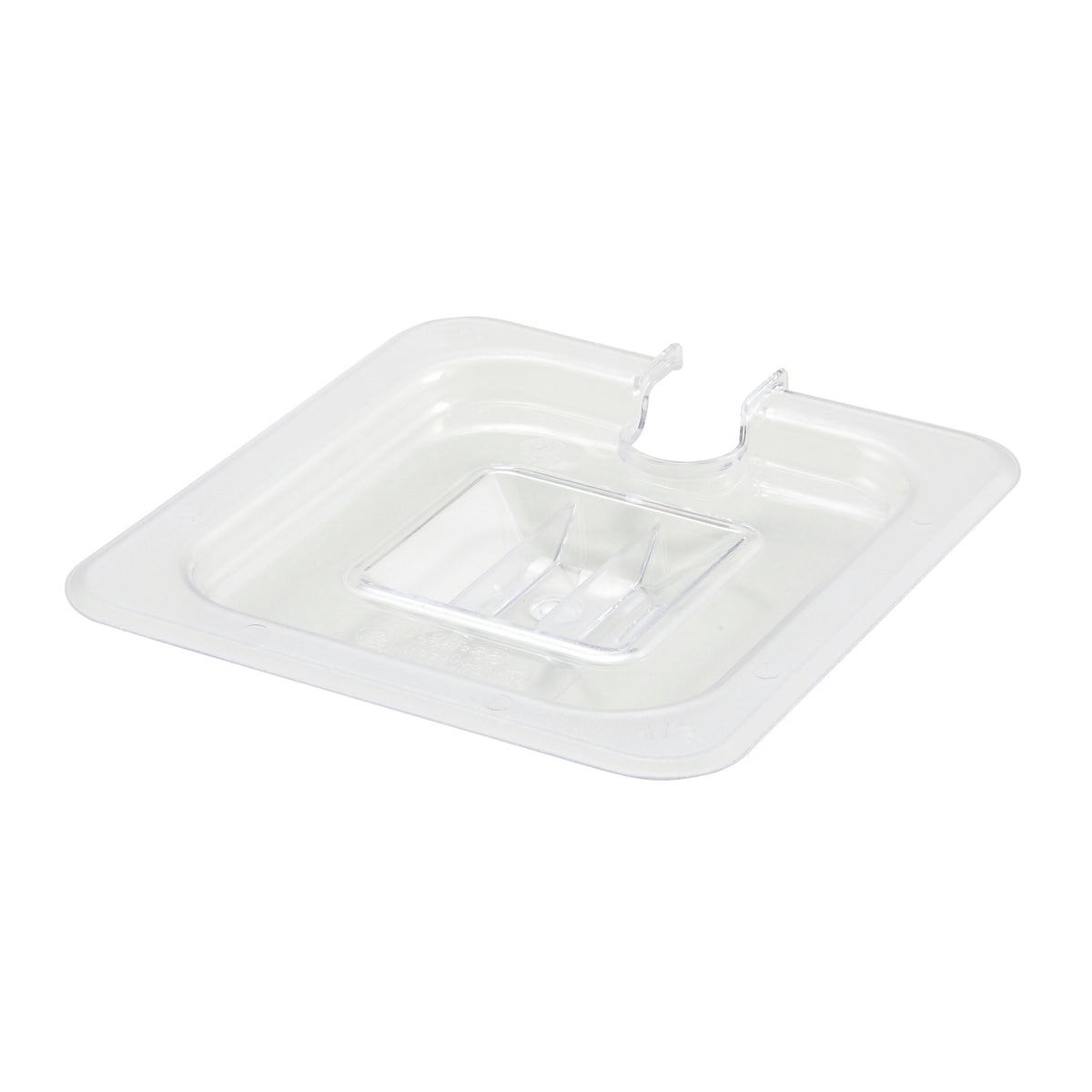 Winco SP7600C 1/6 Size Slotted Food Pan Cover w/ Handle, Polycarbonate