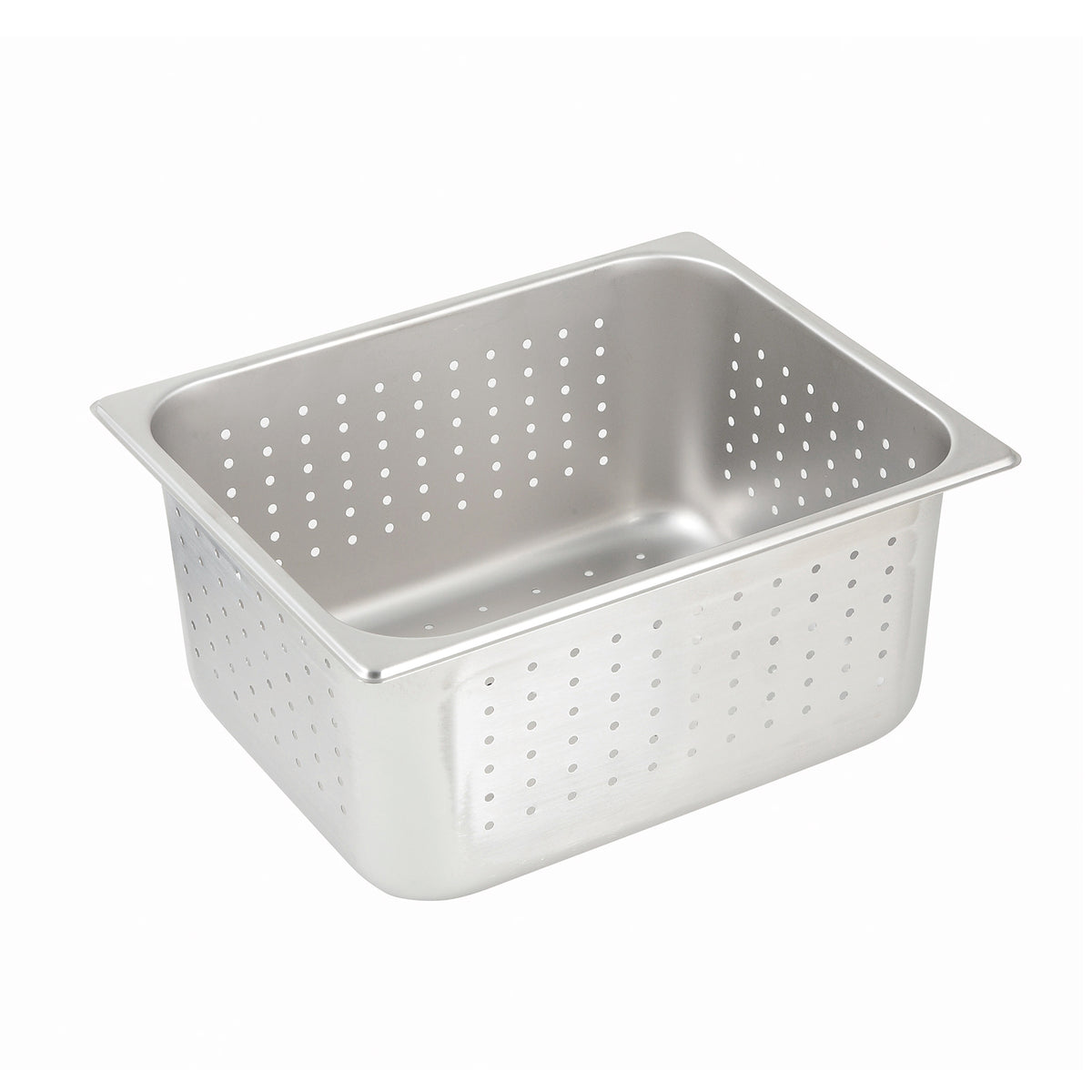 Winco SPHP6 6" Deep 1/2 Size Standard Weight Perforated Stainless Steel Steam Table / Hotel Pan