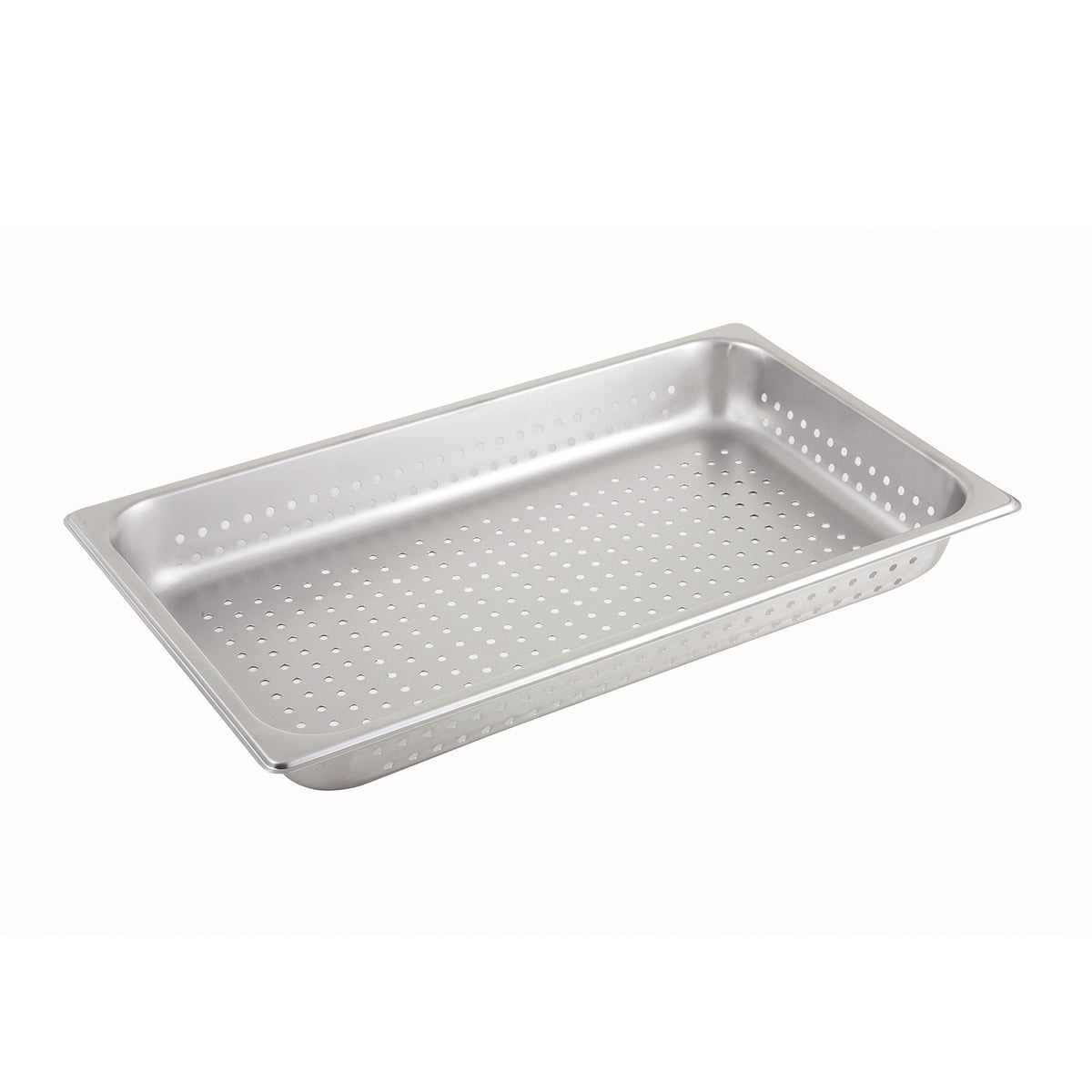 Winco SPJH-104PF 22 Gauge 4" Full Size Stainless Steel Perforated Steam Table Pan