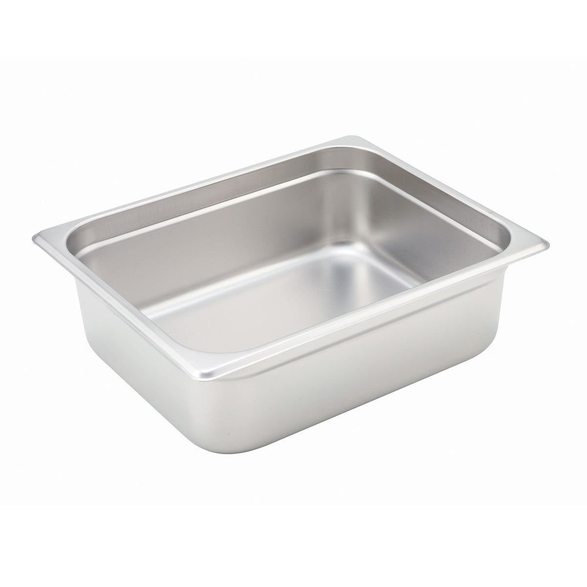 Winco SPJH-204 22 Gauge 4" 1/2 Size Solid Anti-Jam Steam Table Pan