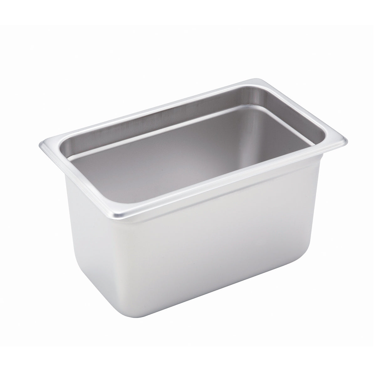 Winco SPJH-406 22 Gauge 6" 1/4 Size Solid Anti-Jam Steam Table Pan