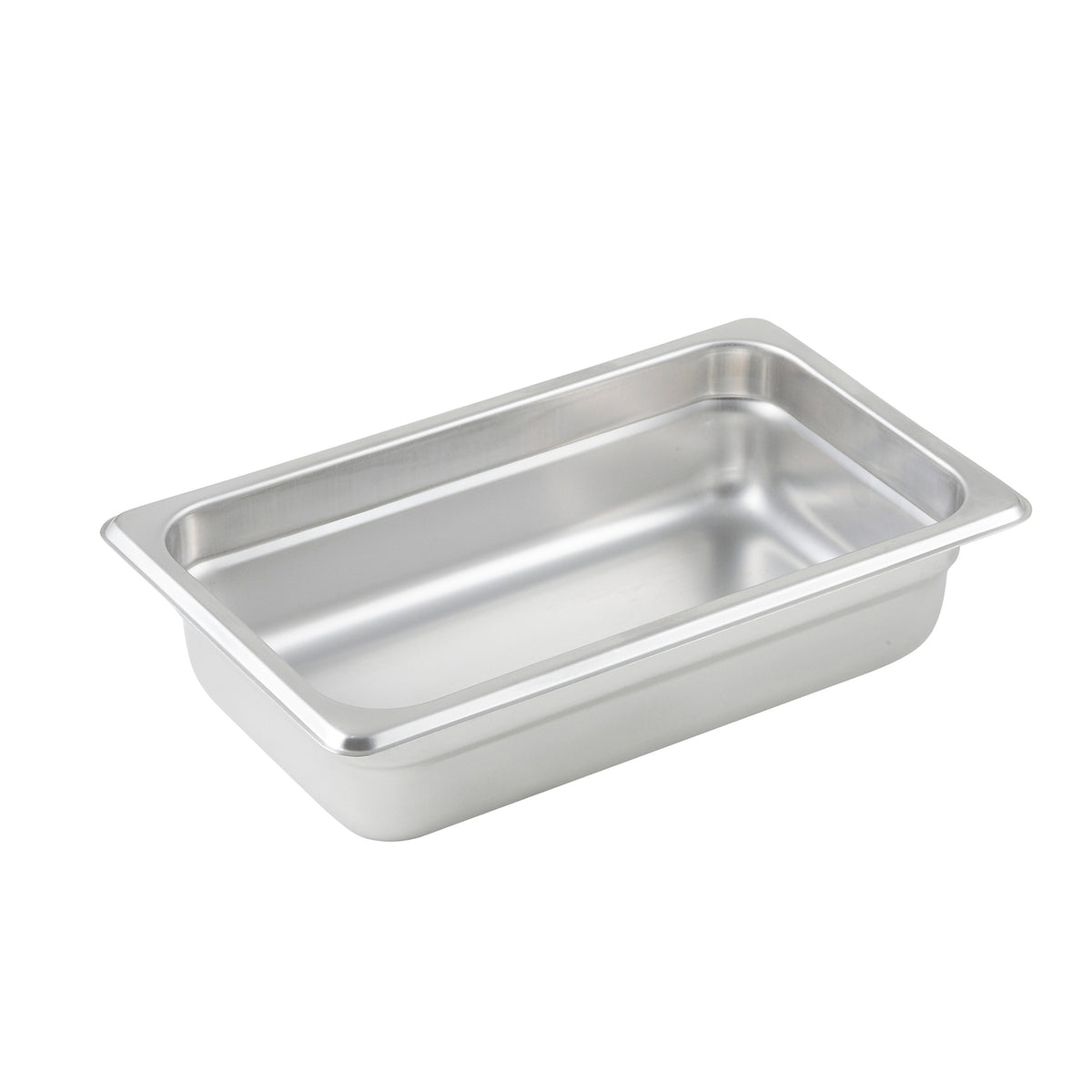 Winco SPJL-402 2 1/2" Deep 1/4 Size Standard Weight Anti-Jam Stainless Steel Steam Table Pan