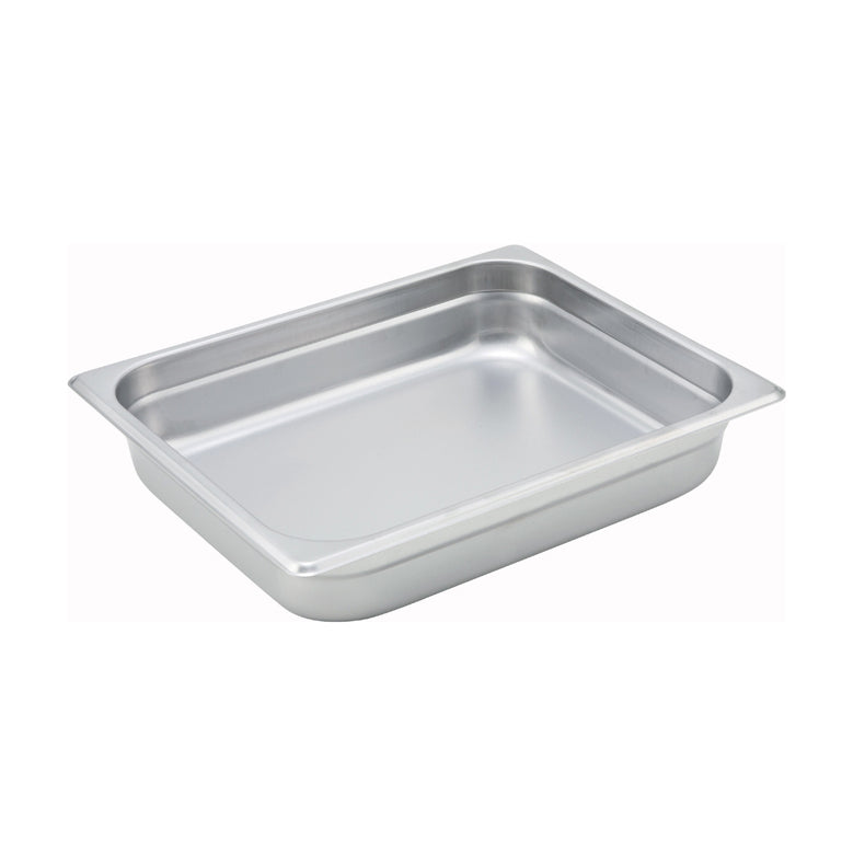 Winco SPJM-202 24 Gauge 2 1/2" Half Size NSF Solid Anti-Jam Steam Table Pan