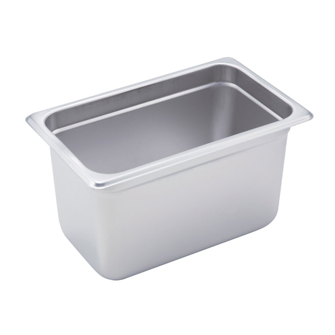 Winco SPJM-406 24 Gauge 6" 1/4 Size Solid Anti-Jam Steam Table Pan