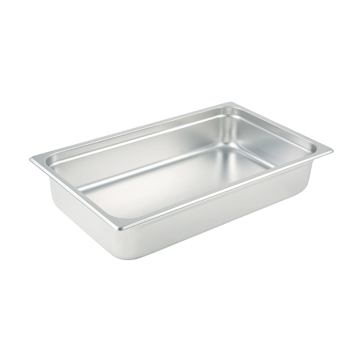 Winco SPJP-104 23 Gauge 4" Full Size Solid Anti-Jam Steam Table Pan