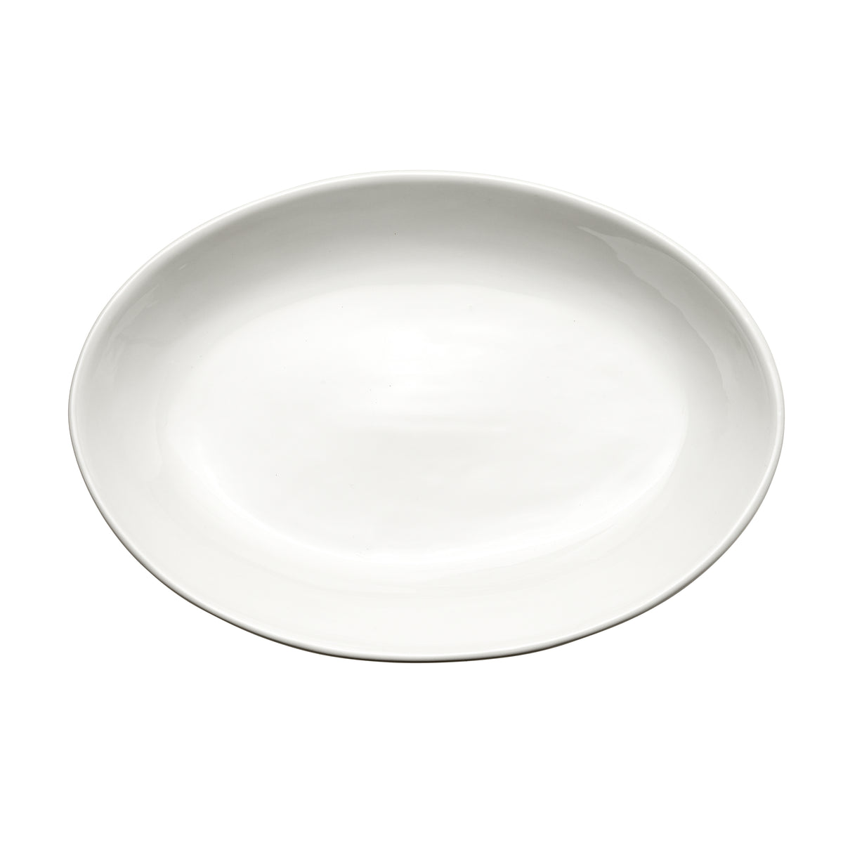 Winco SPO-19 Specialty Platter, 19"L X 13-3/4"W X 2-1/4"H, Oval, Deep | porcelain