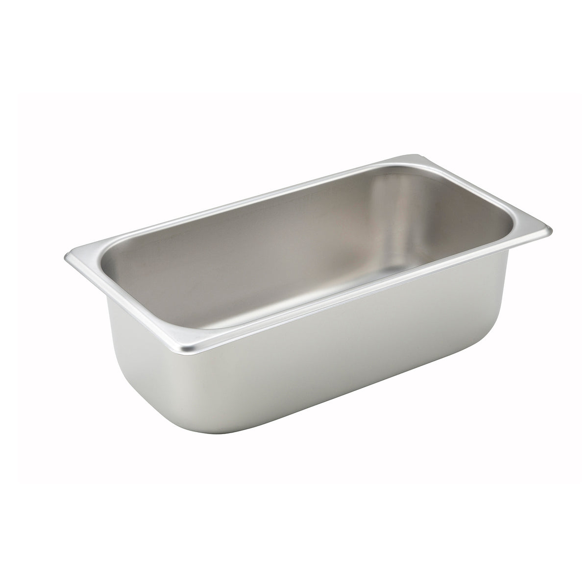 Winco SPT4 25 Gauge 4" 1/3 Size NSF Solid Steam Table Pan