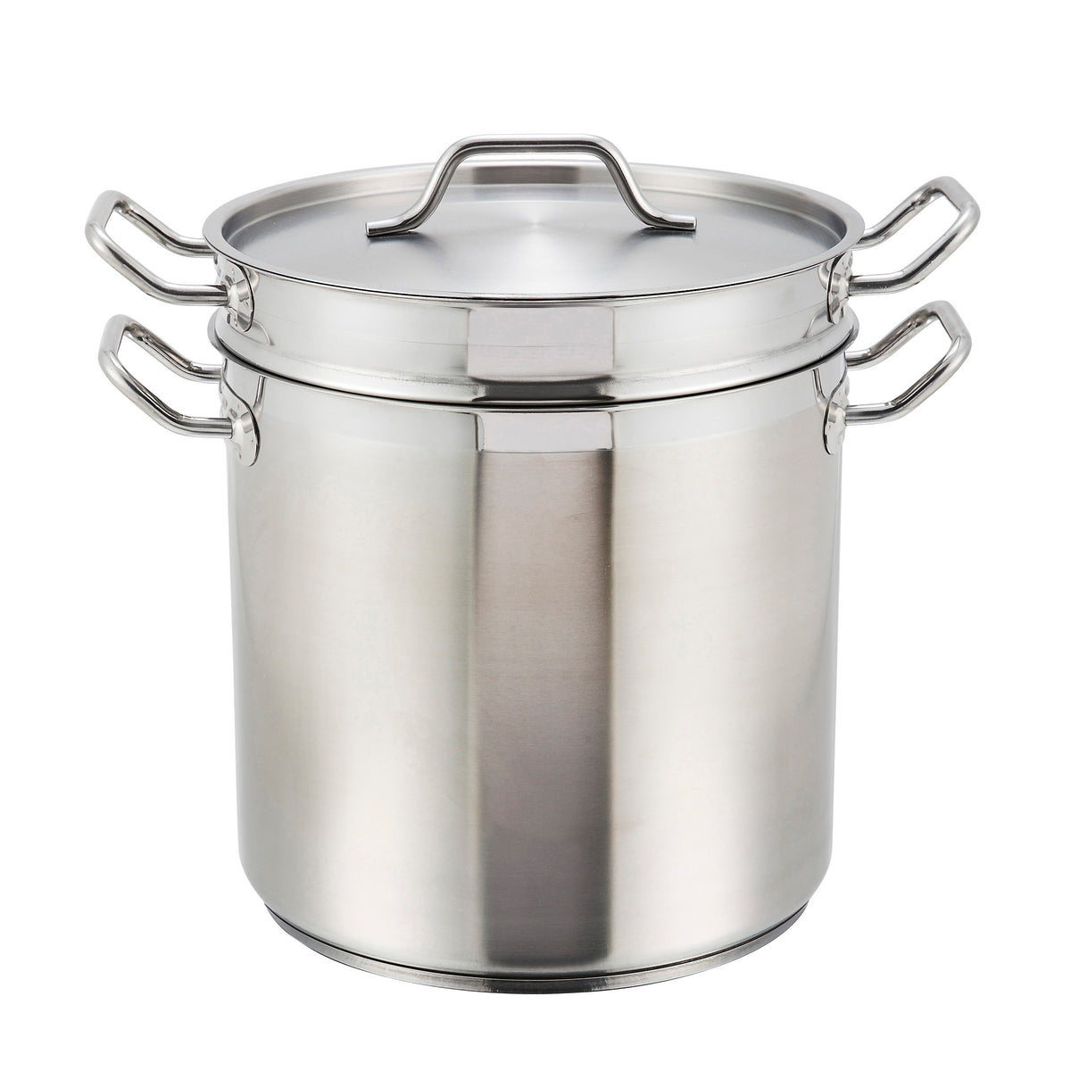 Winco SSDB-8 Stainless Steel Double Boiler w/ 8 Qt. Capacity - 9-1/2" dia. x 7-1/2"H | 2 - 8 quart