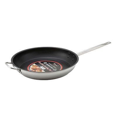 Winco SSFP-12NS 12-1/2" Stainless Steel Non-Stick Induction Ready Fry | stainless steel, aluminum