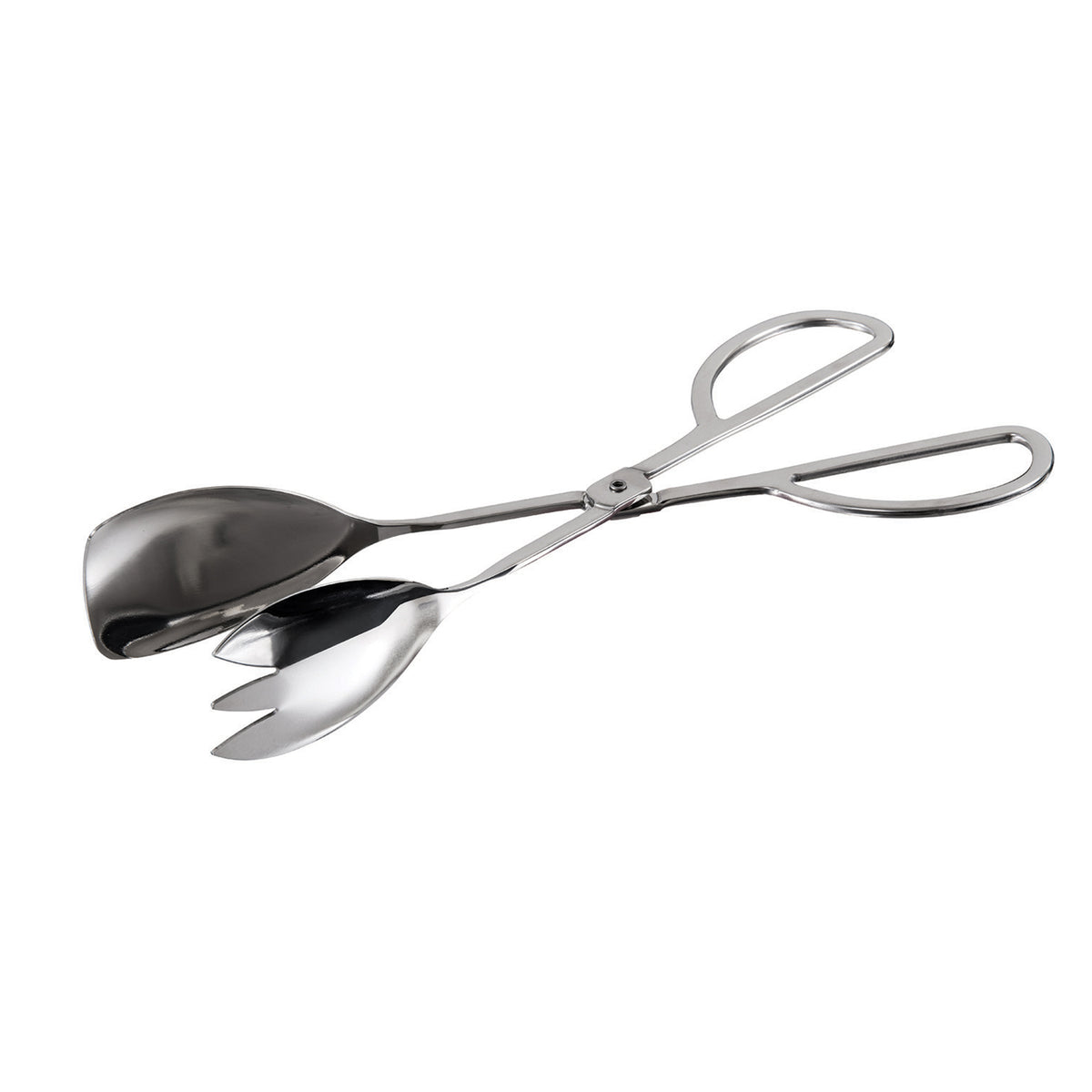 Winco ST-105SF Salad Tongs, Spatula/Fork Scissor, 10-1/2", Stainless Steel
