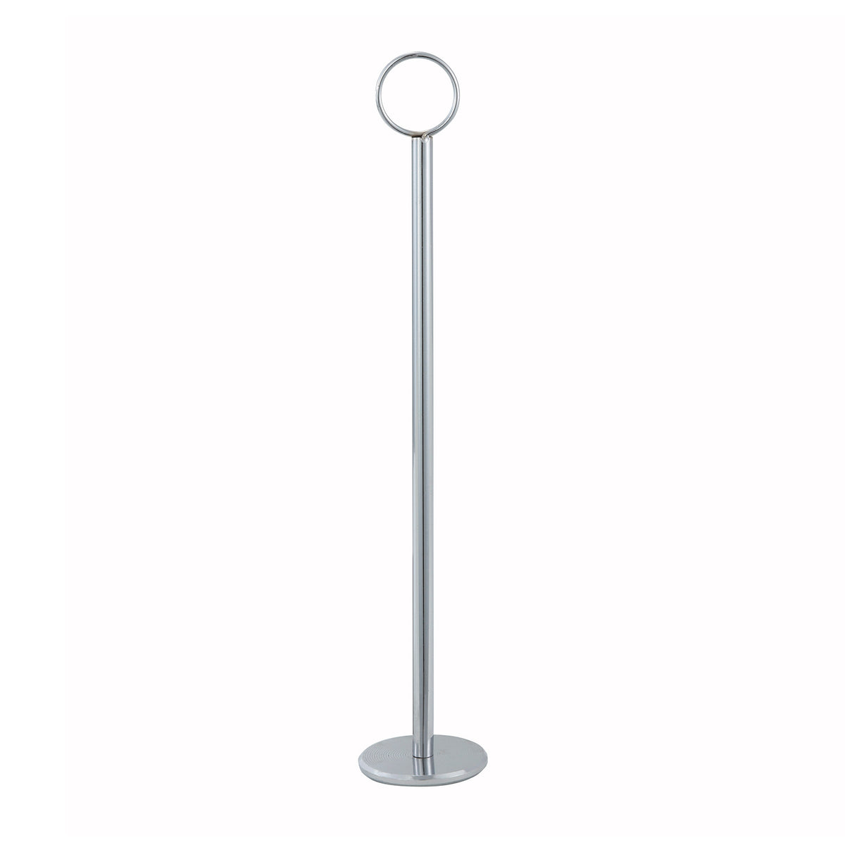 Winco TBH-12 12" Chrome-Plated Steel Table Number Holder / Mirror Finish