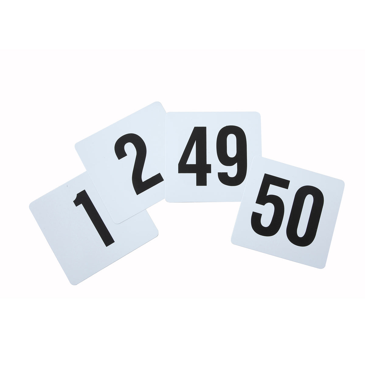 Winco TBN-50 Table Numbers Set, 1-50 Plastic Numbers, 4" x 3-3/4" Size, Plastic