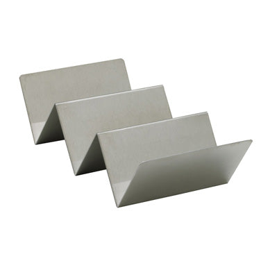 Winco TCHS-23 Taco Holder, 8-3/8"L X 4"W X 2"H, Holds 2-3 Tacos, Stainless Steel