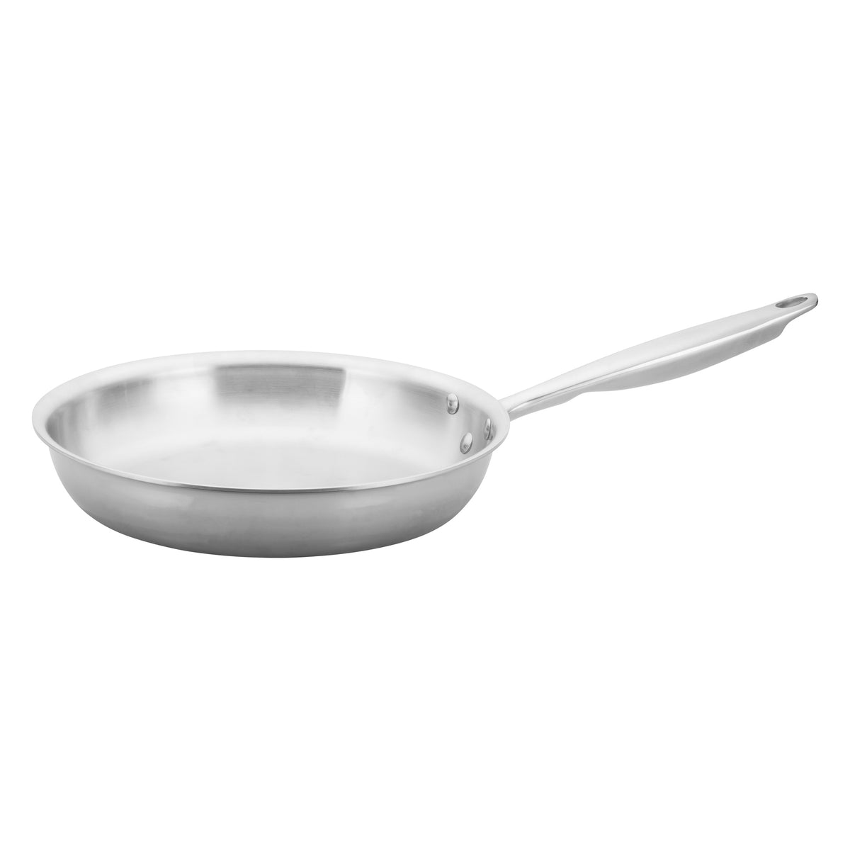 Winco TGFP-10 Tri-Gen Stainless Steel 10-5/8" Tri-Ply Induction Ready Fry Pan | stainless steel, aluminum