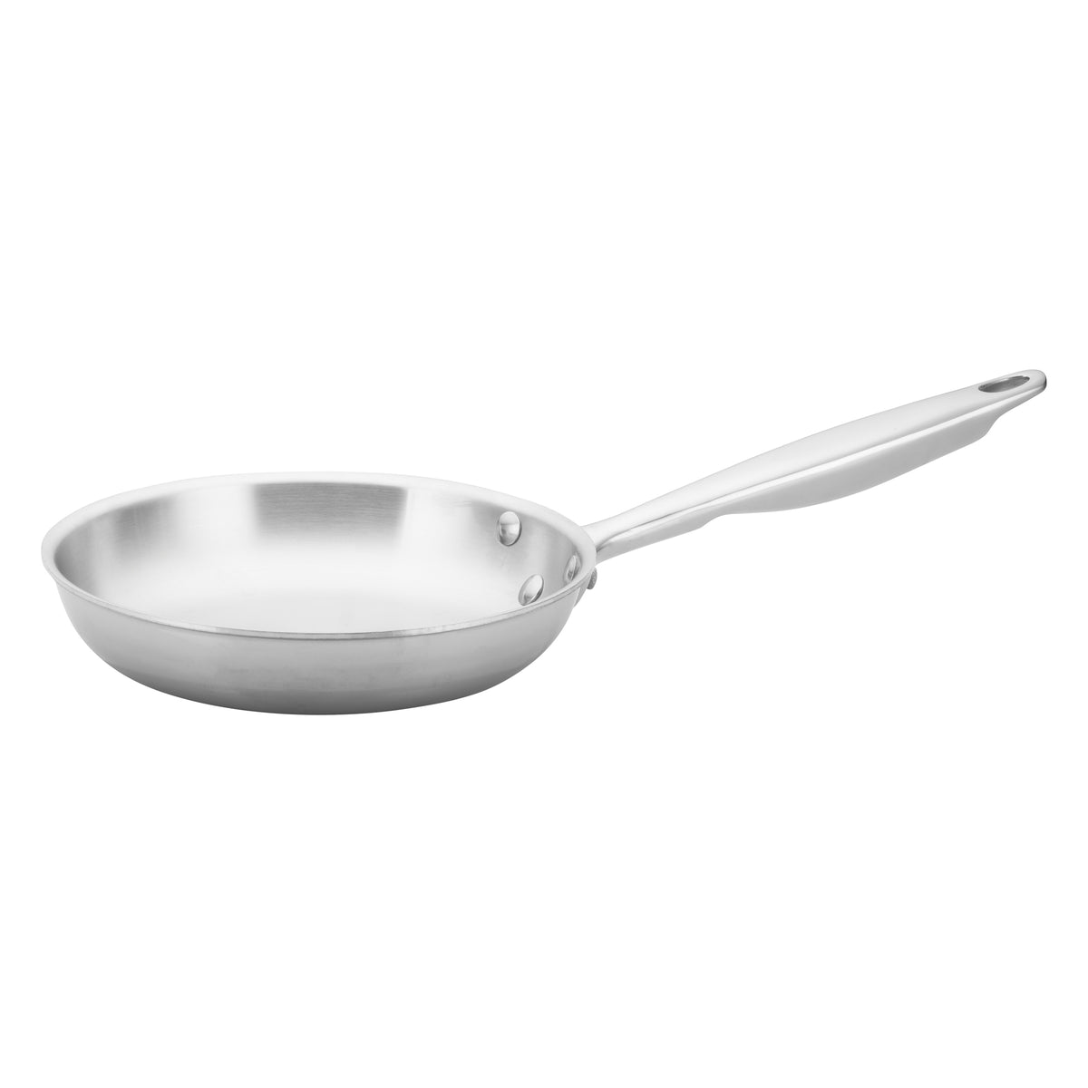 Winco TGFP-7 Stainless Steel 7-5/8" Tri-Ply Induction Ready Round Fry Pan | stainless steel, aluminum