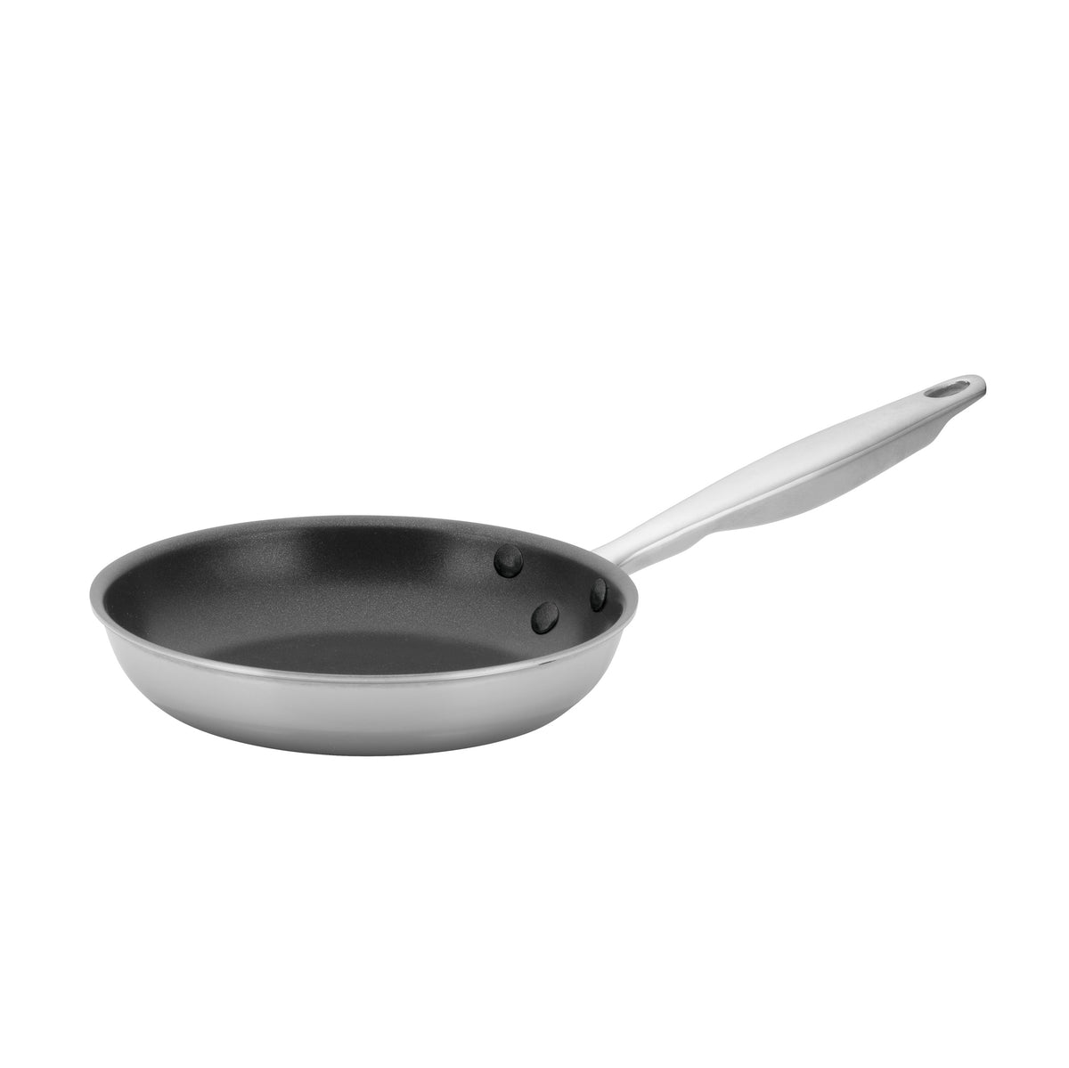 Winco TGFP-7NS Stainless Steel 7-5/8" Tri-Ply Induction Ready Non-Stick Fry Pan | stainless steel, aluminum