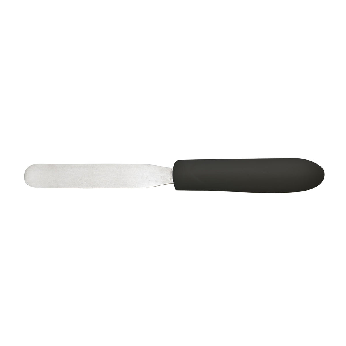 Winco TKPS-4 4" Stainless Steel Bakery Spatula w/ Polypropylene Black Handle
