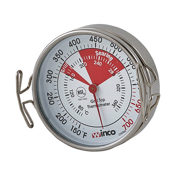 Winco TMT-GS2 Grill Surface Thermometer, 150° To 700°F (70° To 370°C), 2" Dia. Dial Face