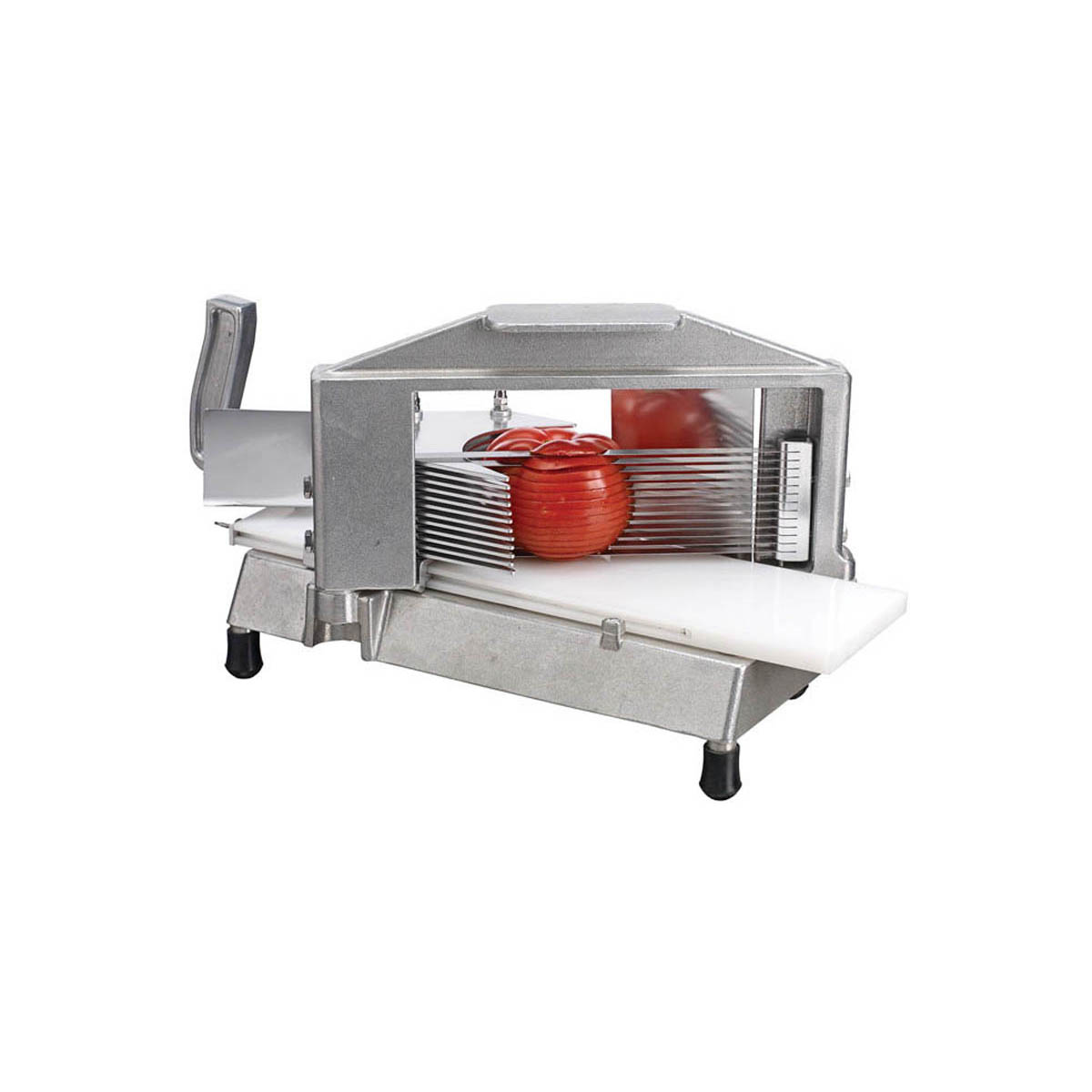 Winco TTS-188 Kattex Manual Tomato Slicer, 3/16" Straight Stainless Steel Blade, Cast Aluminum Frame
