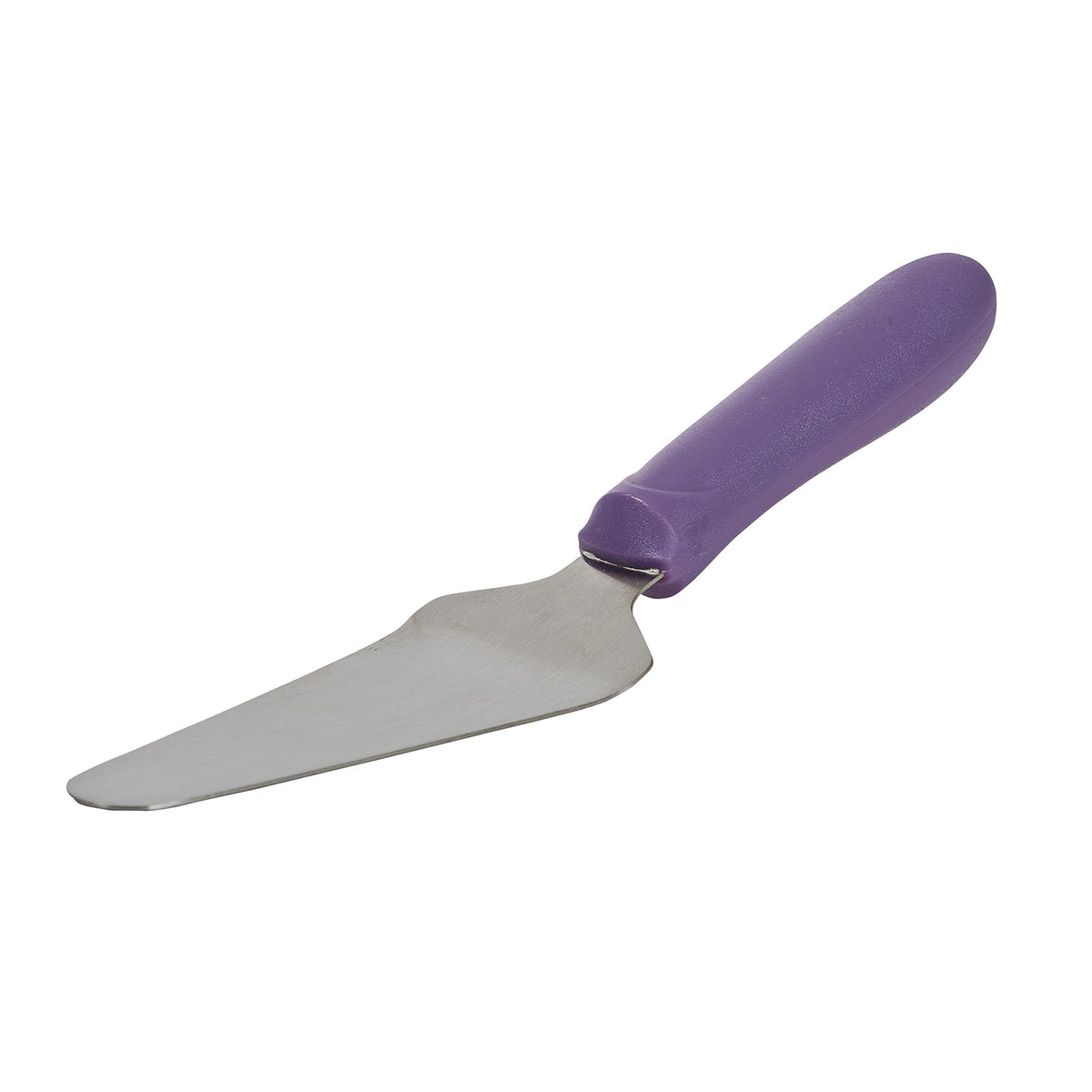 Winco TWP-51P 4.63" x 2.38" Allergen Free Purple Handle Offset Pie Server (not including offset)