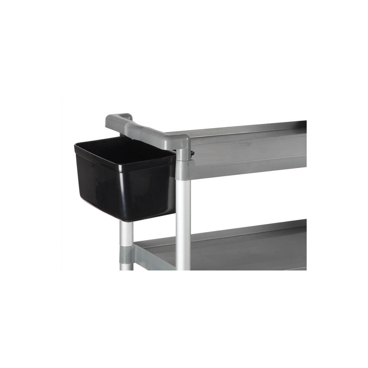 Winco UC-SB Black Plastic Silverware Bin for Bus Cart