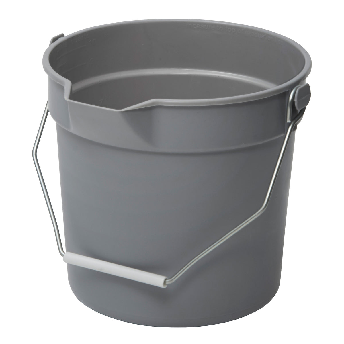 Winco UPP-10G 10 Quart Gray Polyethylene Utility Pail | 10 qt