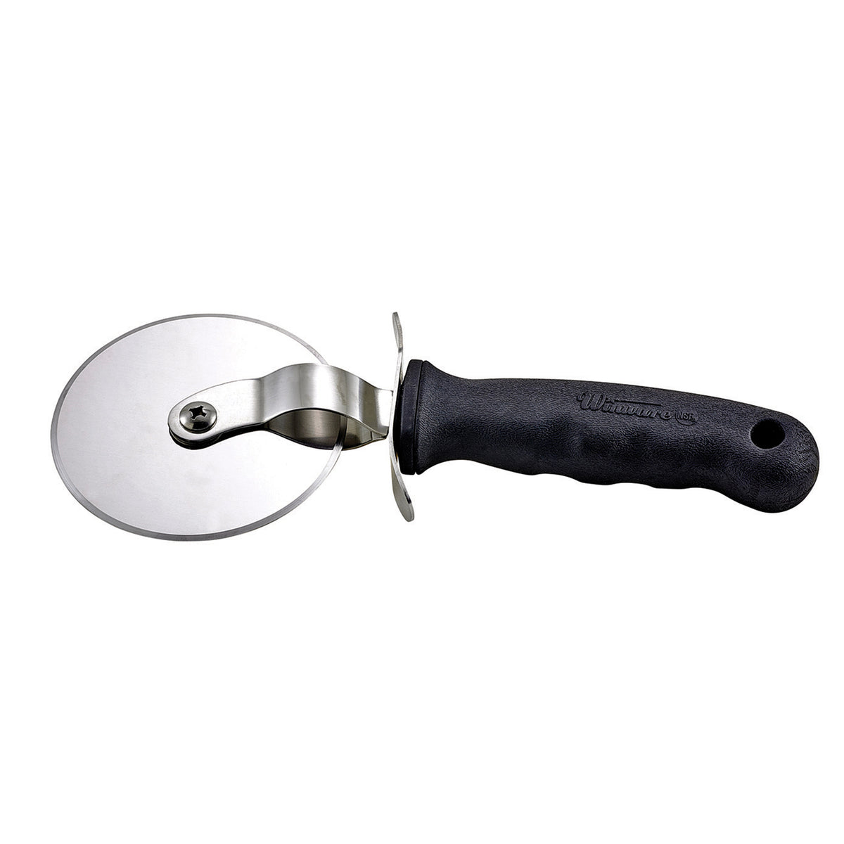 Winco VP-316 Large Pizza Cutter, Stainless Steel Wheel 4" Blade - Black
