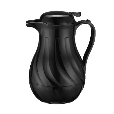 Winco VSW-20K 20 oz. Black Plastic Swirl Coffee Server | 17.0 - 33.7 oz (0.5 - 0.9 liters)