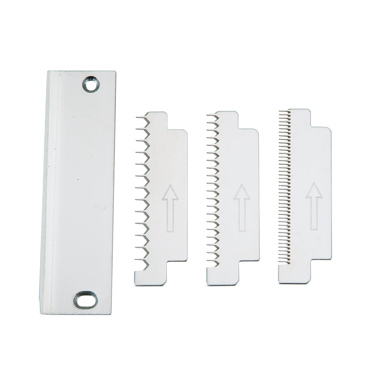 Winco VTS-3GBS 3-Piece Serrated Stainless Steel Blade Set - Coarse, Medium & Fine Blades for VTS-3G Slicer | 0" Wide