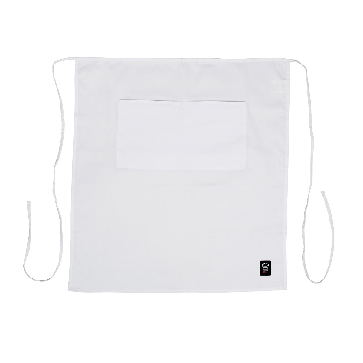 Winco WA-3129WH Bistro Apron, 32"L X 28"W (2) Pockets, Machine Wash And Dry, white | poly/cotton