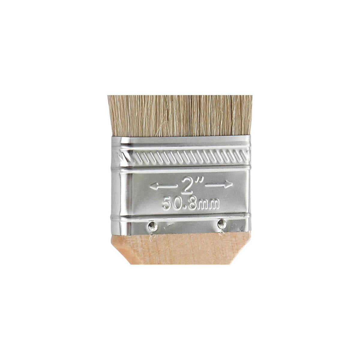 Winco WBR-20 2" Boar Bristle Pastry Brush, Wooden Handle / Flat