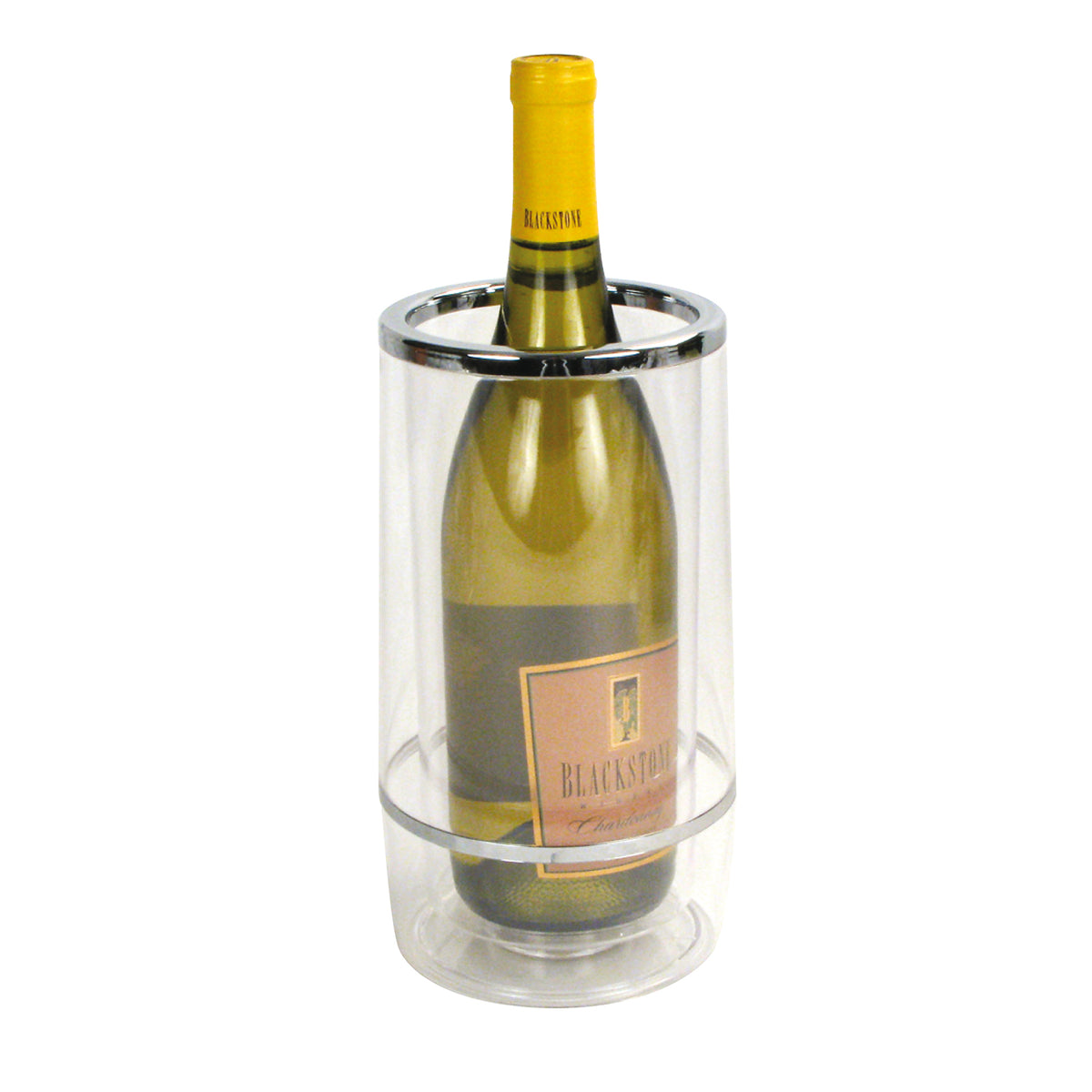 Winco WC-4A Wine Cooler, 4-1/2" Dia. X 9-1/4"H, Round, Acrylic, Clear | 1 bottle