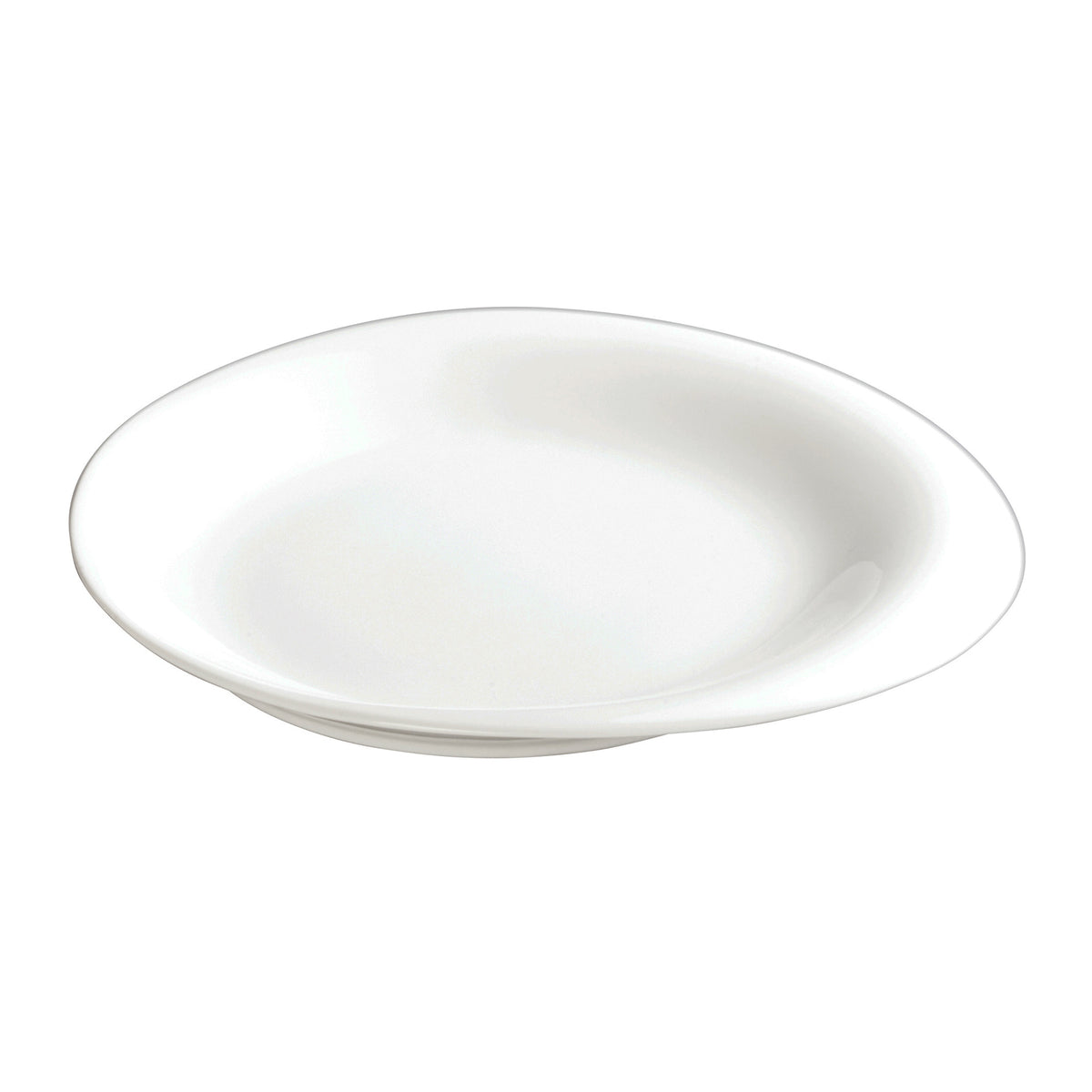 Winco WDP004-201 8" Oval Porcelain Plate, Creamy White, Ocea Ardesia Dishwasher Safe - 24/Case