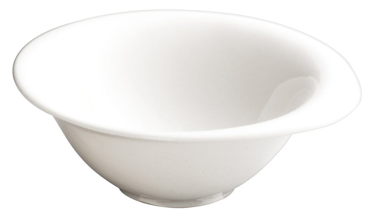 Winco WDP004-206 6" 10-oz White Porcelain Bowl with Oval Rim, General Use, Ocea Finish - 24/Case