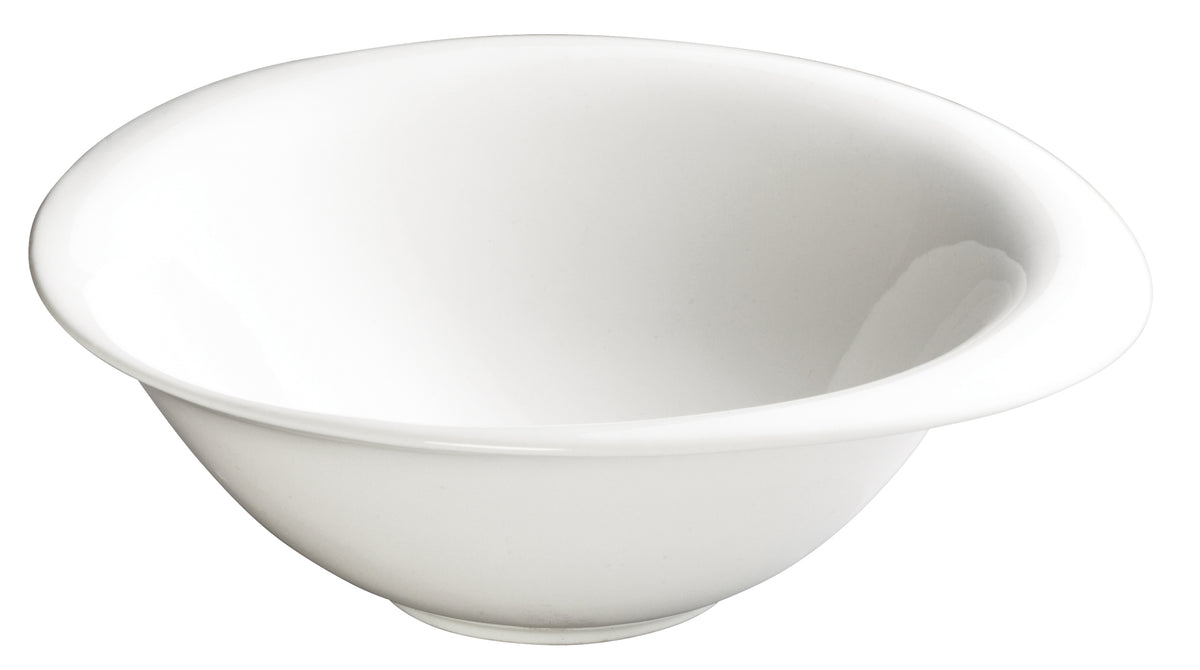 Winco WDP004-207 8" 20-oz Creamy White Porcelain Bowl, Oval Rim, Ocea Ardesia - 24/Case