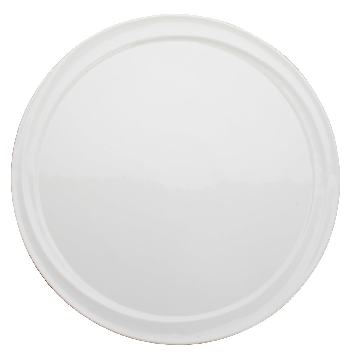 Winco WDP007-101 10" Round Porcelain Plate, Narrow Rim, White Mazarri/Ardesia, Safe - 12/Case