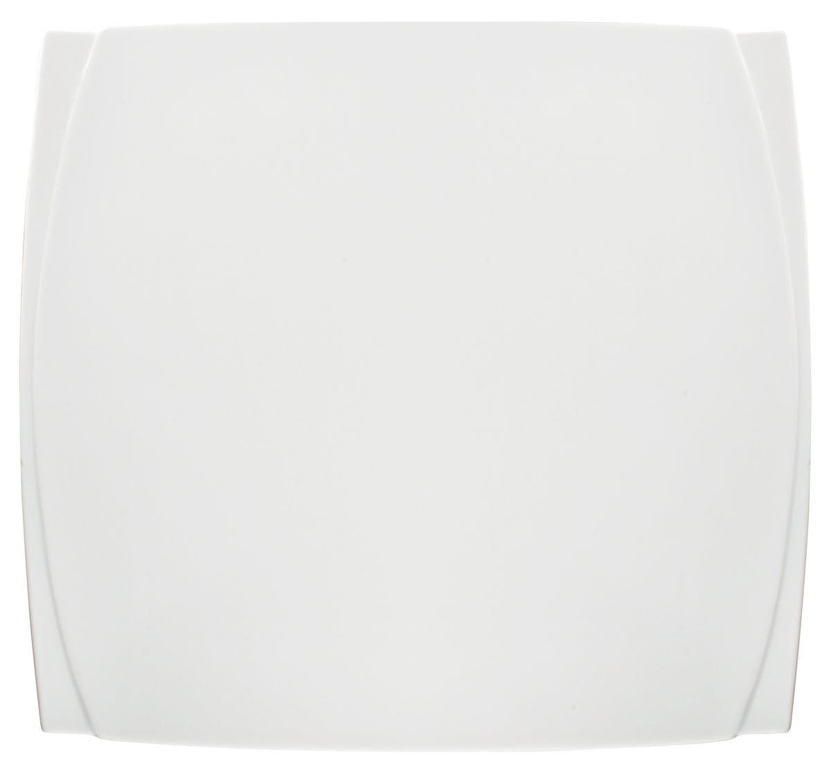 Winco WDP009-102 Bettini Ardesia 12" Square Porcelain Plate, Bright White - 12/Case