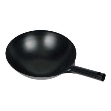 Winco WOK-34 Black Carbon Steel Wok, 14", Round, 1.2 mm Thickness, with One Integral Handle