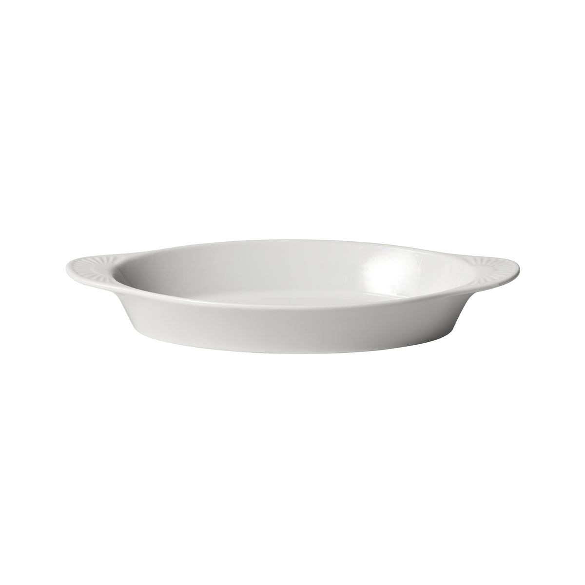 Winco WRD-15 Welsh Rarebit Baking Dish 15oz Oval Porcelain White 10-1/2"L x5-3/8"W x1-3/8"H - 1 Dozen | 15 oz