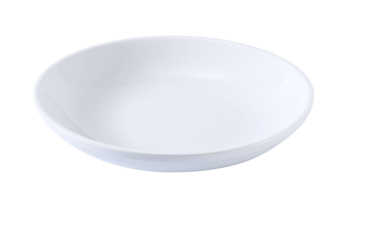 Yanco AC-12-S - 12" Round White Porcelain Salad Bowl, 62 oz, Dishwasher & Microwave Safe, 1 Dozen - Case of 12